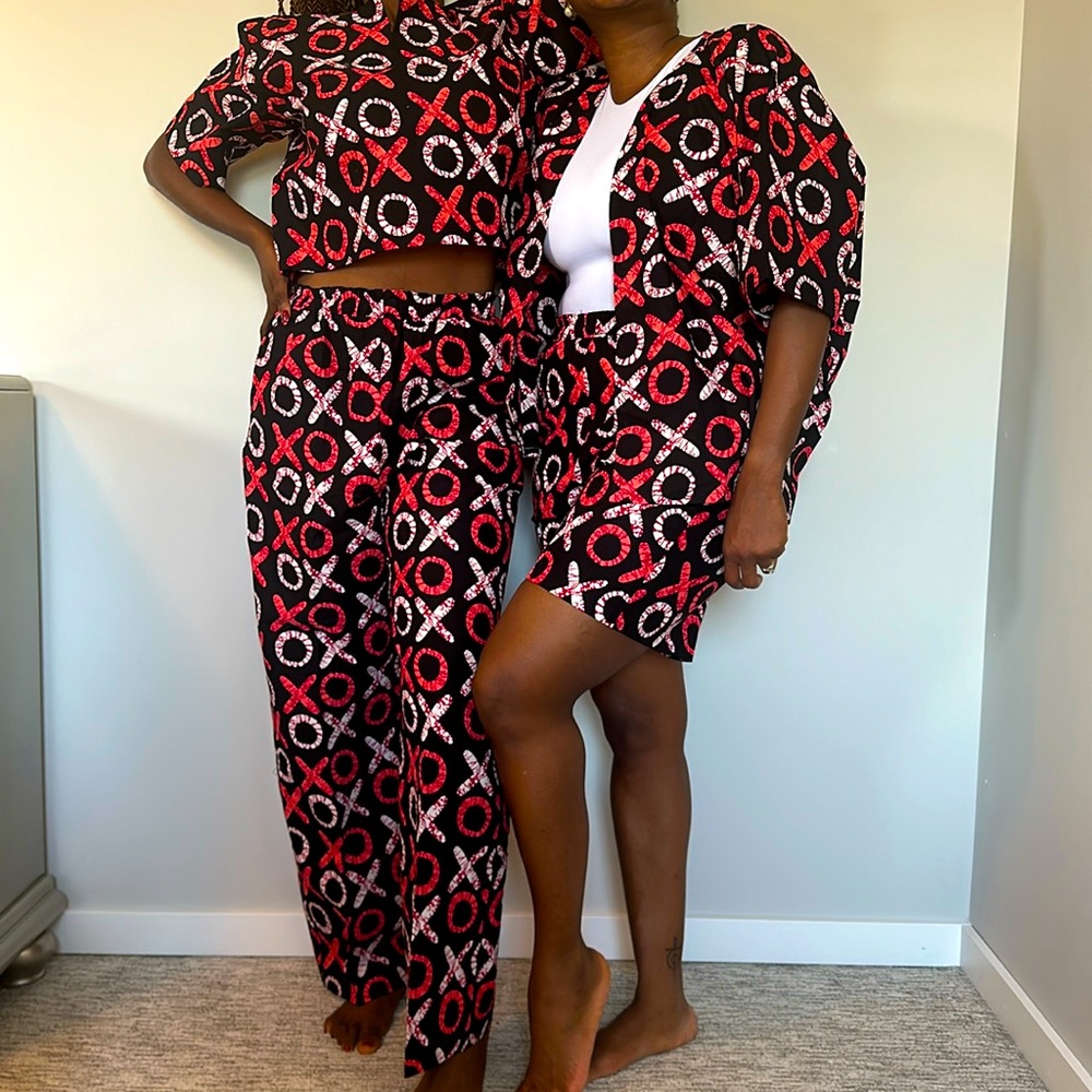 KENORIA Funke cropped top and pants / shorts and short kimono jacket